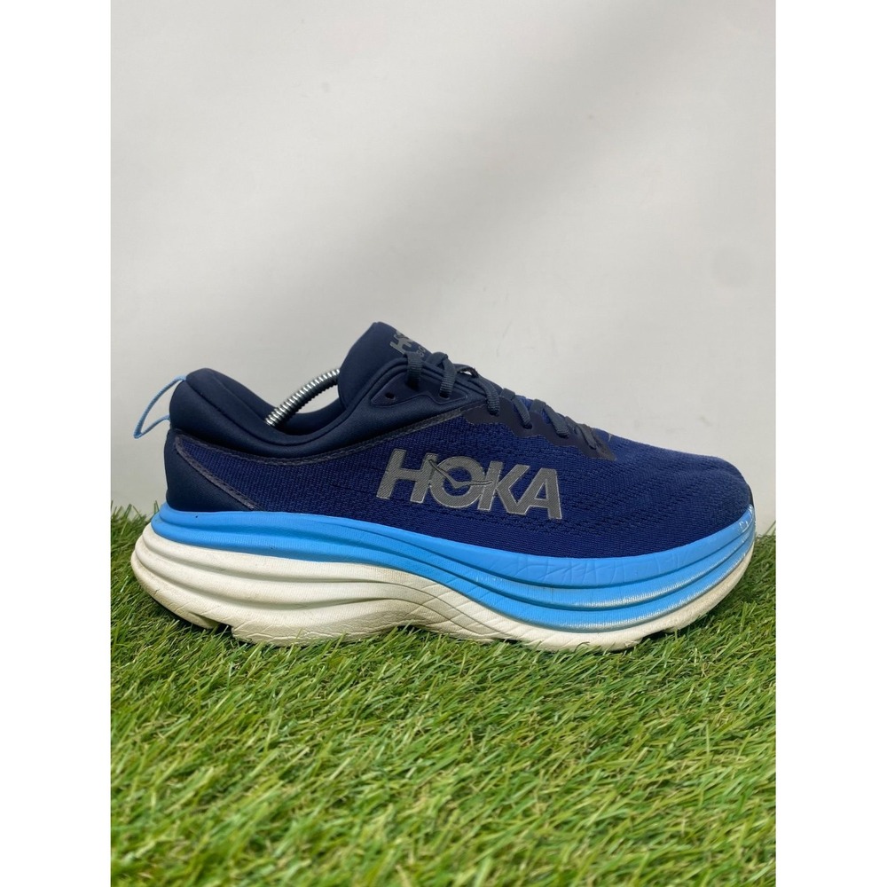 Hoka One Bondi 8 Shoes Men 9.5 Wide Blue Running Sneaker Walking Cushion Comfort